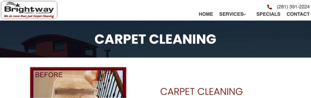 Brightway Carpet Cleaning's Homepage