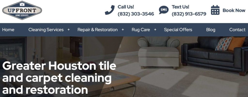 UpFront Home Services' Homepage