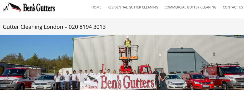 Ben’s Gutters London's Homepage