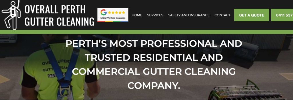 Overall Perth Gutter Cleaning's Homepage