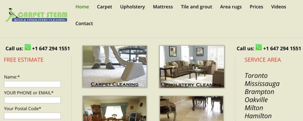 Carpet Steam Rugs and Upholstery Cleaning's Homepage