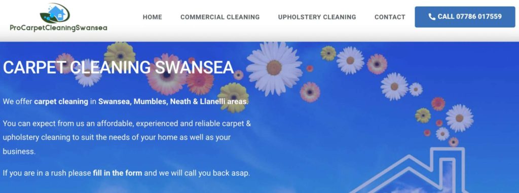 Pro Carpet Cleaning Swansea's Homepage