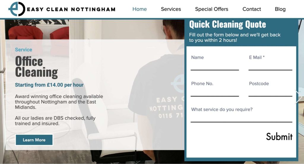 Easy Clean Nottingham Ltd's Homepage