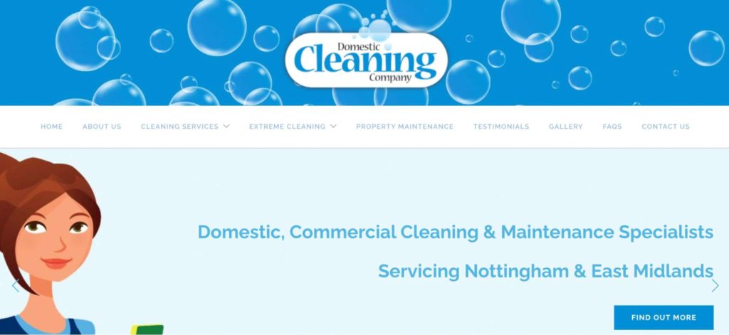 Domestic Cleaning Company's Homepage