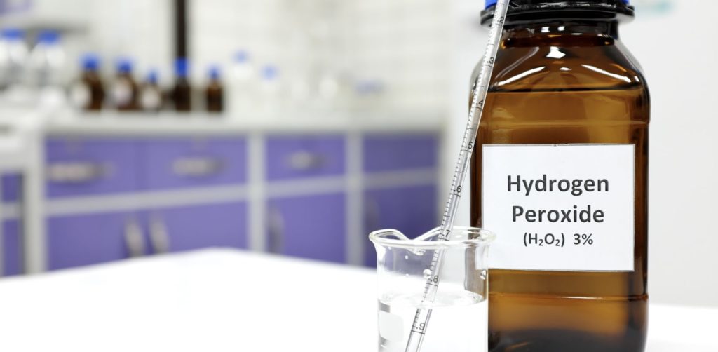 Hydrogen peroxide removes light to deep stains